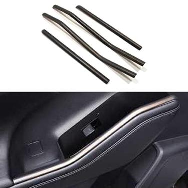 Imagem de Xodouhi Painel de vidro da janela da porta apoio de braço interruptor de elevação para Toyota Highlander 2020 2021 2022 - Estilo madeira pêssego