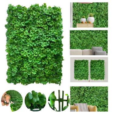 Imagem de 8 Placas para jardim vertical artificial parede verde ou muro inglês artificial e cobre uma área de 1,92m²