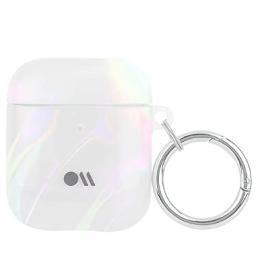 Imagem de Case-Mate Capa protetora para AirPod, capa de silicone macio com chaveiro para homens e mulheres, compatível com AirPods séries 1 e 2, LED frontal visível - bolha de sabão