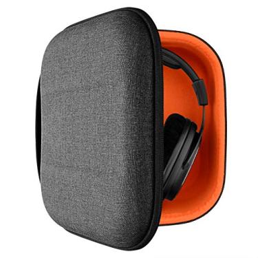 Imagem de Geekria Capa protetora para fones de ouvido compatível com Sony PS4, INZONE H3/H5/H7/H9, bolsa de transporte de viagem extra rígida de substituição com armazenamento de cabos (cinza escuro)