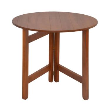 Imagem de Mesa de Jantar Redonda Dobrável Vanda Castanho