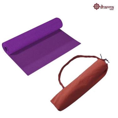 Imagem de Tapete Yoga Premium Roxo 2,00M-5mm+Porta Mat Laranja Cítrico - Dharma