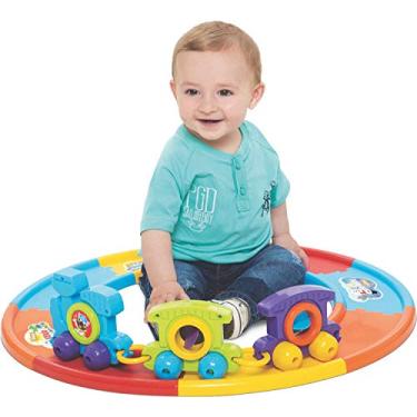 Imagem de Brinquedo para Bebe Babytrain Express com 08 Trilhos Merco Toys, Multicor