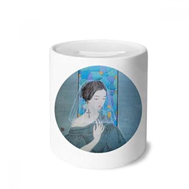 Imagem de DIYthinker Blue Beauty — Caixa para dinheiro com pintura chinesa e caixa de cerâmica para presente de cofrinho