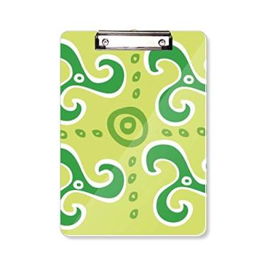 Imagem de Prancheta verde espiral, Totems do México, civilização, pasta de prancheta para escrita A4