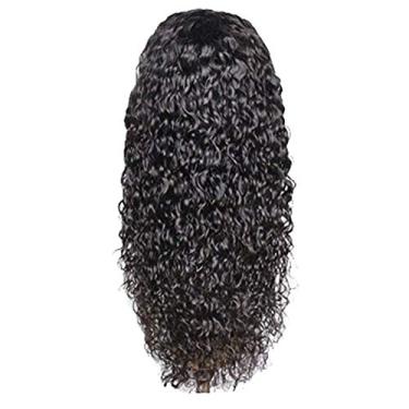 Imagem de Topaty Perucas brasileiras onduladas com tela frontal para mulheres negras, peruca de cabelo humano virgem natural com baby hair (65 cm lace frontal)