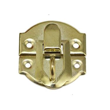 Imagem de 200 pcs 27 * 30mm vintage ferro jóias caixa de padlock hasp trancado vinho de madeira caixa de presente bolsa fivela acessórios de hardware YYDFPIIA (Color : Yellow)