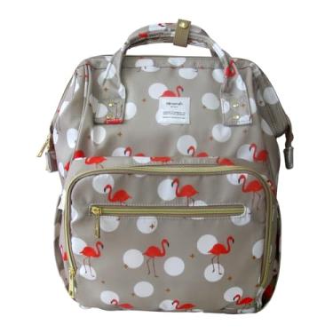 Imagem de Mochila Bolsa Maternidade Flamingo Impermeável Himawari (Bege)