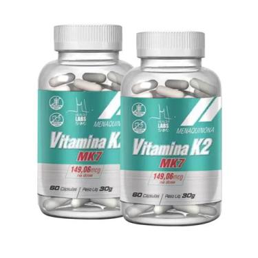 Imagem de Kit 2 Unidades Vitamina K2 (Mk7 149,06Mcg) - 60 Cápsulas - Health Labs
