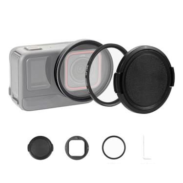 Imagem de PULUZ Filtro de lente UV de 52 mm para Insta360 Ace Pro material de liga de alumínio com tampa de lente UV anel adaptador de filtro de lente para acessórios de câmera de ação esportiva Insta360 Ace
