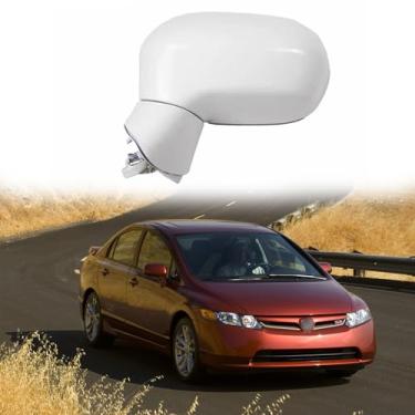 Imagem de Conjunto de espelho lateral do motorista adequado para Honda CIVIC 2006 2007 2008 2009 2010 2011 HONDA CIVIC ajuste de lente de substituição do espelho retrovisor lateral
