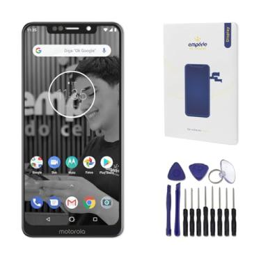 Imagem de Tela Frontal Display Lcd Compatível Moto One Xt1941 Empório Standard Preto