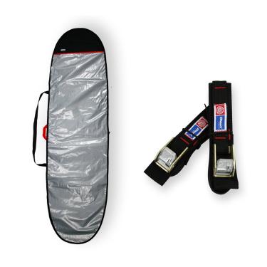 Imagem de Capa Prancha Longboard Refletiva Acolchoada 9'0 A 9'4 + Fita Rack 5M - Maori Extreme-Unissex