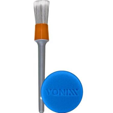Imagem de Kit Pincel Detalhamento Automotivo Js Interno Externo Aplicador De Espuma Vonixx