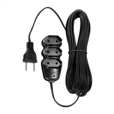 Imagem de Extensão Elétrica 3 Tomadas 10A 10m Preta