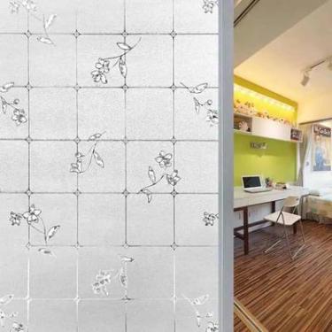 Imagem de Pelicula 3D Eletrostatica Box Janela Quadriculado Flores - Open Star, 