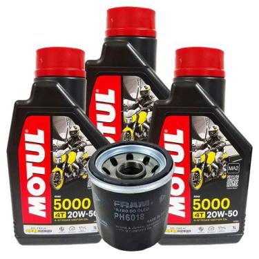 Imagem de Troca De Oleo Suzuki Gsx Motul 5000 20w50 + Filtro Ph6018 - MOTUL / VE