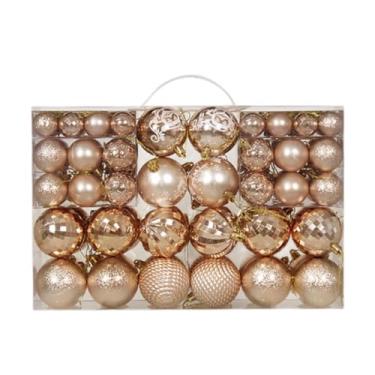 Imagem de MERIGLARE 100 Peças Bolas de Natal Enfeites para árvore de Natal Pingentes para Festividades, Ouro Champanhe, Tamanho real