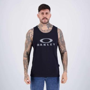 Imagem de Regata Oakley Bark Tank Preta e Cinza, M