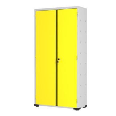 Imagem de Armário Aço Escritório Fechadura 4 Prateleiras EA301 Amarelo - Elite A