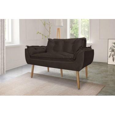 Imagem de Namoradeira Decorativa Opala Suede - me, marrom