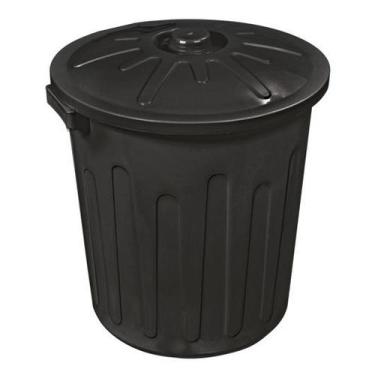 Imagem de Lixeira Cesto Balde Fechado C/ Tampa 30 Litros Reforçado CF30PT Arqpla