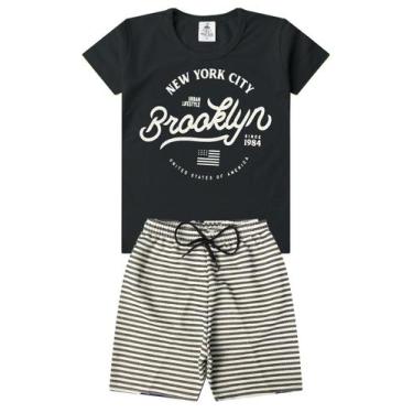 Imagem de Conjunto Infantil Verão Menino Brooklyn -Preto - Magia Baby, 08