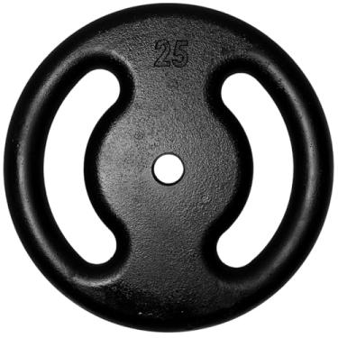 Imagem de Anilha de Ferro Fundido Pintada 25 Kg Preto