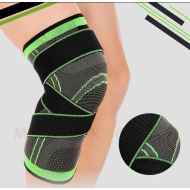 Imagem de Joelheira Compressão Tensor Perna Exercício Funcional Alivia Dores Tam