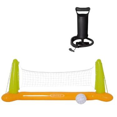 Imagem de Kit de volei inflável para piscina intex com bola e rede 239x64cm + bo