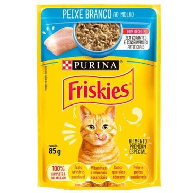 Imagem de Sachê Friskies Peixe ao Molho para Gatos Adultos 85g - PURINA, Peixe B