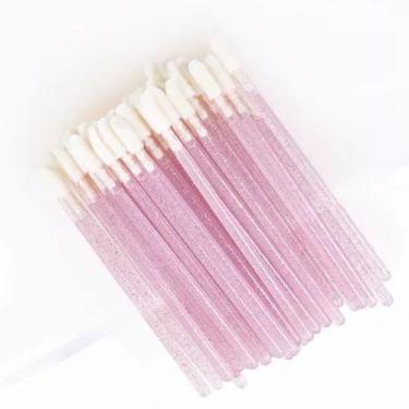 Imagem de Pincel Aplicador Batom Lips Gloss 50 Unidades Com Glitter Extensão De 
