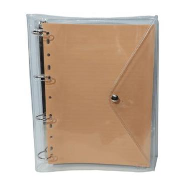 Imagem de Caderno Fichário Argolado Univ. PVC Neon ou Pastel 96 Fls + 6 Divisóri