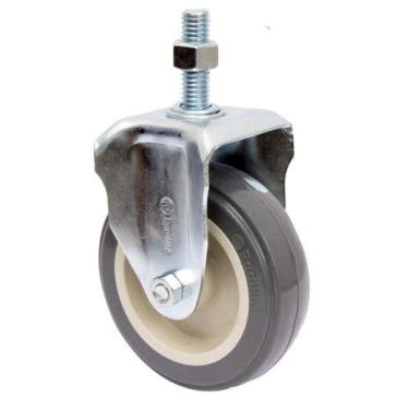 Imagem de Rodizio Fixo Rosca Parafuso 4pol. R412 Bp Pvc Anti Risco 65kg Por Roda