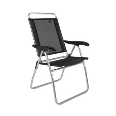 Imagem de Cadeira de Praia Alumínio Boreal Preta - Mor