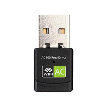 Imagem de REDLUX Adaptador WiFi USB de 600 Mbps para PC, adaptador de rede sem fio AC600M USB WiFi Dongle 802.11ac com banda dupla de 2,4 GHz/5 GHz para laptop com suporte Windows 10/8/7/XP