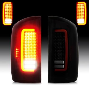 Imagem de Cenfeild Par de luzes traseiras de LED adequado para Dodge RAM 2007 2008 1500 2500 3500 e Dodge RAM 2500 3500 2009 [tipo de halogênio de fábrica] Conjunto de lanterna traseira de freio traseiro, lente
