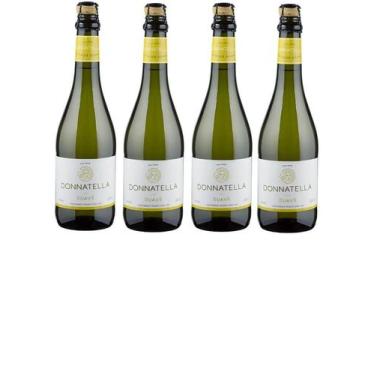 Imagem de Kit Vinho Donnatella Frisante Branco Suave Fino 660ml 4uni - Góes