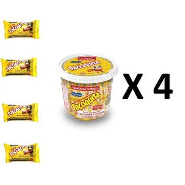 Imagem de Caixa c/ 4 Potes Paçoquita Rolha c/ 50 unidades 750gr cada Santa Helen