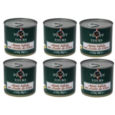 Imagem de Kit 6 Atum Sólido Em Azeite De Oliva Tours Cons Lata 180g