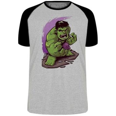Imagem de Camiseta Hulk Blusa Plus Size extra grande adulto ou infantil - Empóri