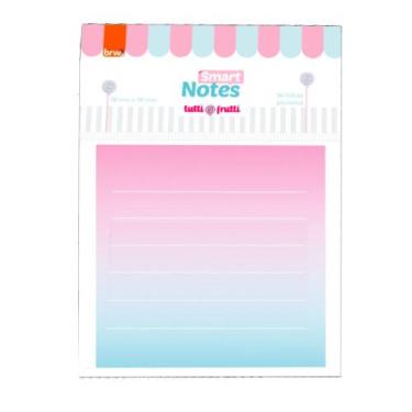 Imagem de Bloco de Notas Adesivo 76x76m 50 Folhas Tutti-Frutti Pautado - BRW