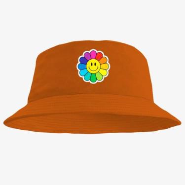 Imagem de Chapéu Bucket Hat Estampado Flor - MP Moda Masculina, Único, Laranja