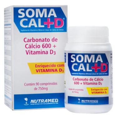 Imagem de SomaCal +D - Cálcio + Vitamina D3 - 90 comprimidos - Nutramed