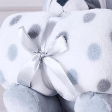 Imagem de Bichinho de Pelúcia com Manta 26cm - Bene Casa, Cinza