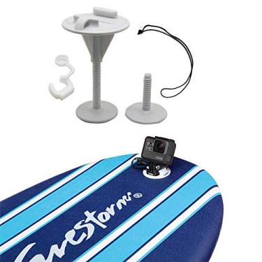 Imagem de Kit de suporte de prancha de surfe de espuma Hooshion Bodyboard com alça antiperda para GoPro Hero 8/7/6/5/4/3+/3/2/1, Branco