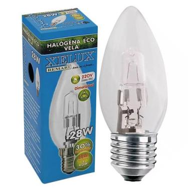 Imagem de Lâmpada Vela Lisa Halogena 28w 220V E27 Clara Dimerizável - XELUX, 220