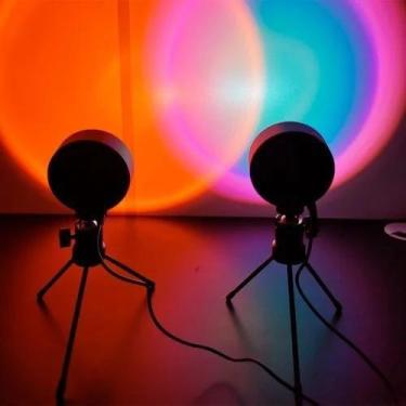 Imagem de Luminária Por Do Sol Luz Noturna Projetor Led Luxo Ajustável - L@C