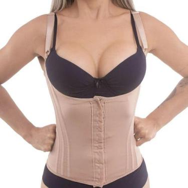 Imagem de Cinta Modeladora 8 Barbatanas Colete Com Alça Para Postura M04 - Fanát