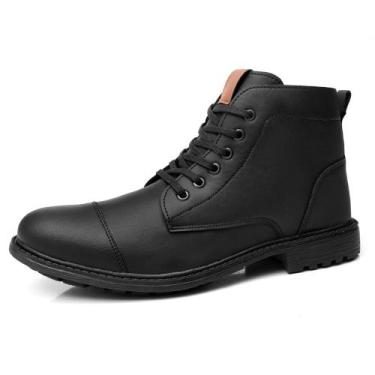 Imagem de Coturno Masculino Preto Comfort Bota Motociclista Motoqueiro Barata 20